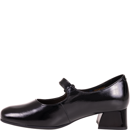 Czółenka skórzane Syrena SPU 1285 czarne lakierowane