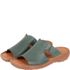 Skórzane klapki damskie marki Syrena SST 663 zielone