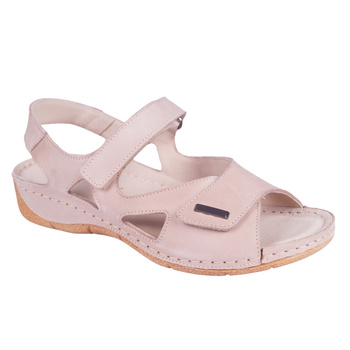 Sandały damskie skórzane SYRENA SWB 22550 jasny beż