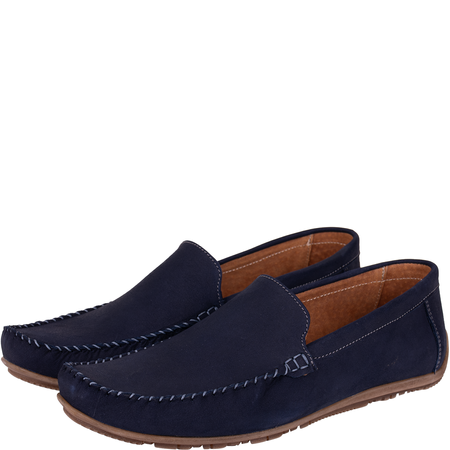 Granatowe mokasyny Syrena SI 398-483 skóra naturalna nubuk