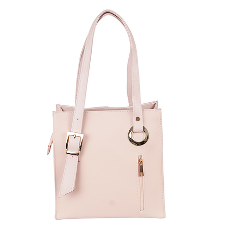 Beżowa torebka damska ze skóry ekologicznej - elegancka i praktyczna SYRENA 1749