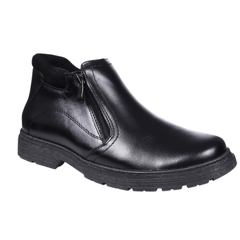 Kozaki męskie za kostkę skóra naturalna Syrena SWB WZ 08 czarne