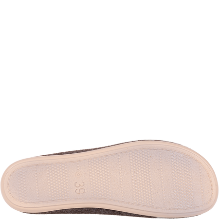 Komfortowe kapcie damskie INBLU GF000030 brązowe, filcowe