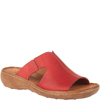 Skórzane klapki damskie marki Syrena SST 663 czerwone