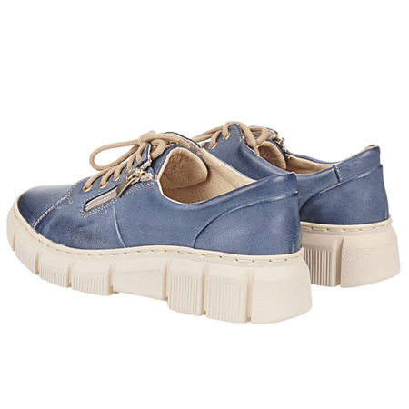 Półbuty damskie skórzane marki Syrena SST 1770 niebieskie