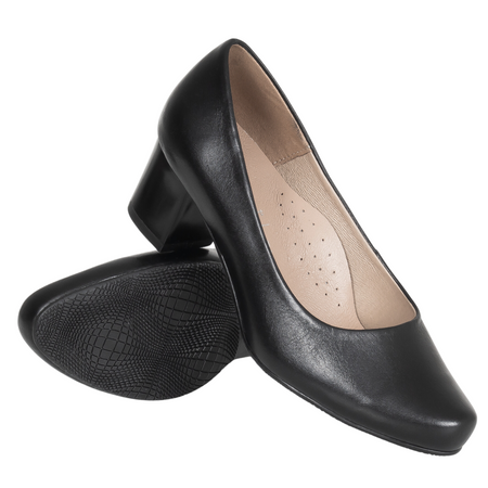 Damskie czółenka skórzane Syrena SE 7115A czarne