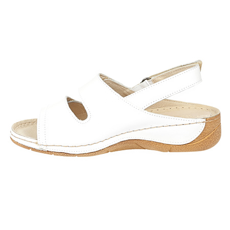 Sandały damskie skórzane SYRENA SWB 538+ białe