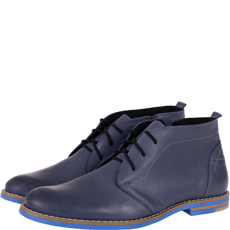 Trzewiki męskie Syrena SST 176 granatowe - skóra naturalna