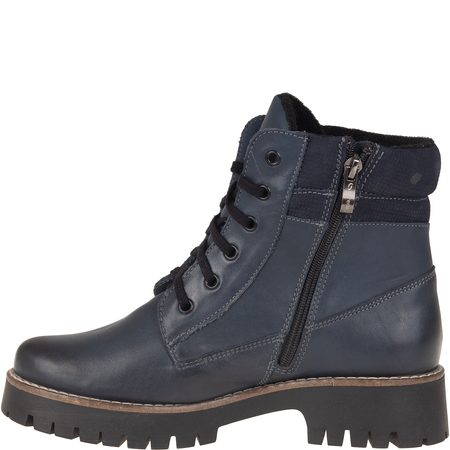 Botki damskie Syrena SST 4103 granat - skóra naturalna