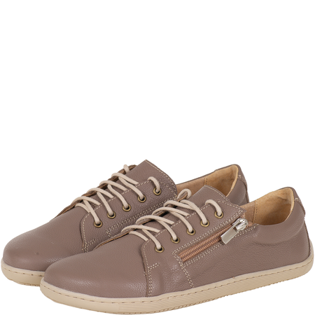 Wygodne półbuty BareFoot Syrena SH 436 - skóra, khaki