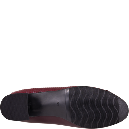 Czółenka damskie skórzane Syrena SE 7121 bordowe