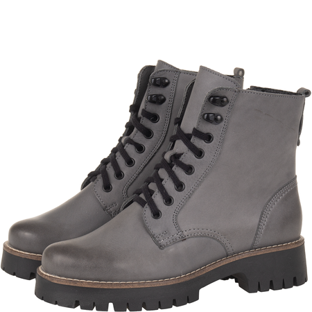 Modne botki damskie Syrena SST 4096 grafit skóra naturalna