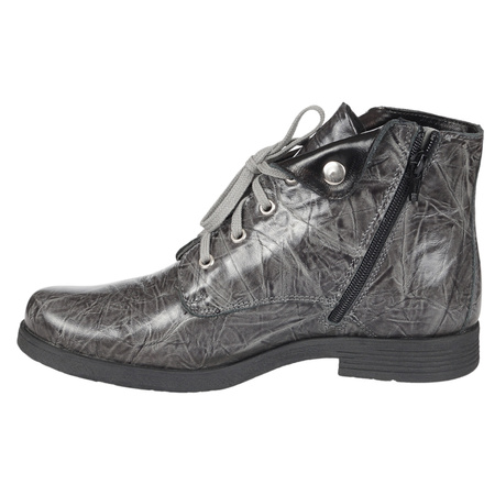 Stylowe botki damskie Syrena SST 3028 - skóra lakierowana