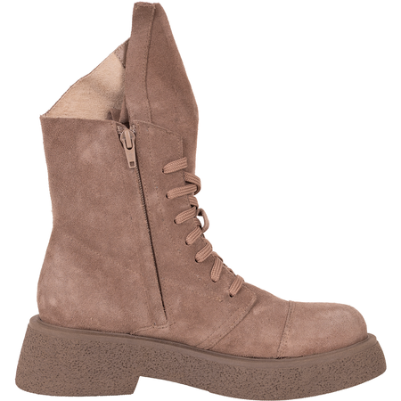 Skórzane trzewiki damskie SLA 976/V/205 fango welur