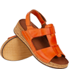 Sandały Syrena SST 995 pomarańczowe - skórzane, na rzepy