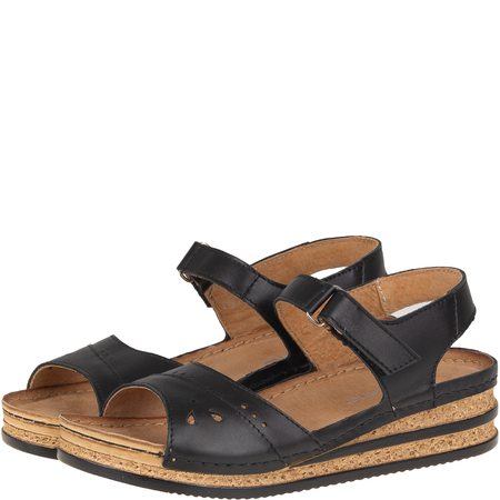 Sandały damskie skórzane Syrena SOT 433 czarne