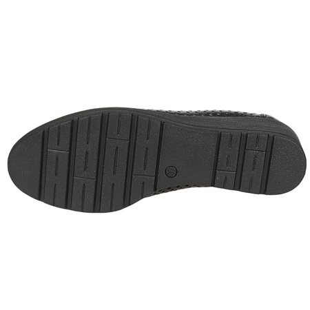 Półbuty ażurowe damskie skórzane Syrena SWB 026 czarne