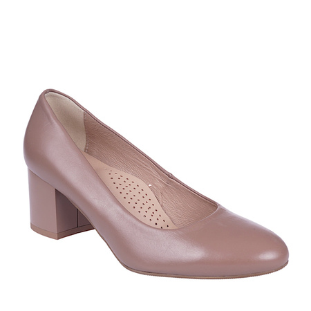 Czółenka damskie skórzane marki Tanex 2706/5506 kawa