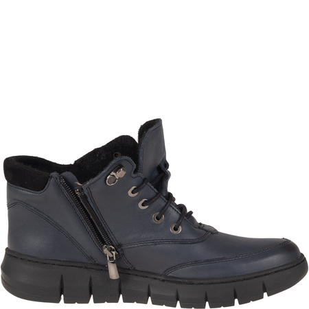 Botki damskie skórzane Syrena SH 561 granat | Polska marka