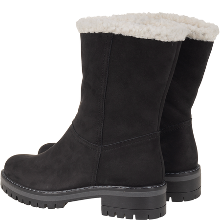 Zimowe botki ocieplane Syrena SST 4075 czarne, nubuk