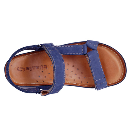 Sandały damskie skórzane SYRENA SBB 221056 granatowe