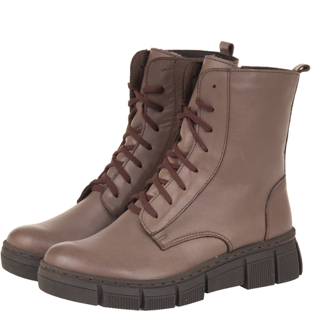 Skórzane trzewiki damskie Syrena SST 4090/DA brązowe