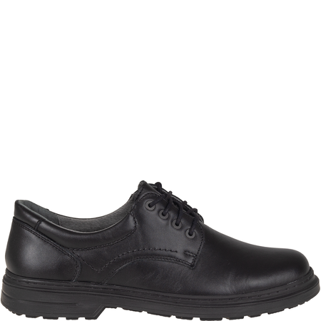 Czarne półbuty Syrena SH 815 - skóra naturalna, komfortowe