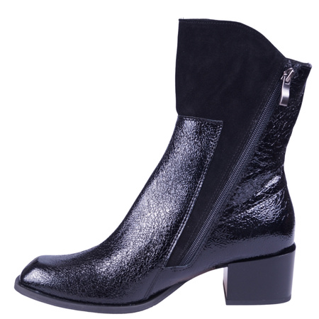 Botki damskie skórzane marki Syrena SK 222291 czarne