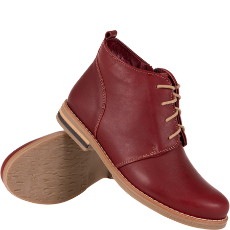 Botki damskie zimowe marki Syrena SST 4000/D bordowe