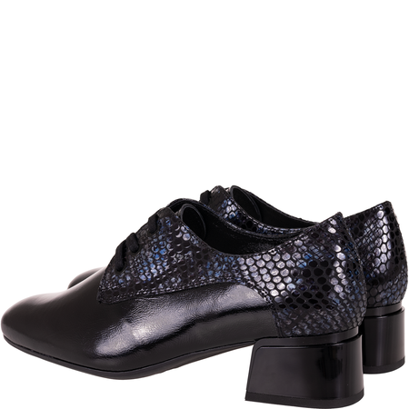 Półbuty skórzane damskie Syrena SPU 1525 czarne naplak