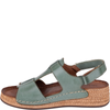 Sandały Syrena SST 995 zielone - skórzane, na rzepy