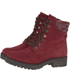 Botki damskie Syrena SST 4064 bordo - skóra naturalna