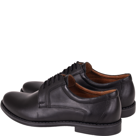 Skórzane półbuty męskie marki Syrena SI 424-459-2 czarne