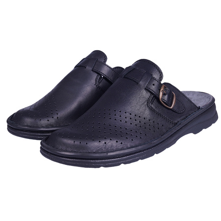 Komfortowe klapki męskie SYRENA SH 011 czarne