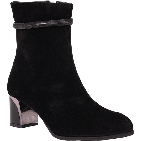 Botki damskie Syrena STA 4217-5525 czarne - skóra zamszowa