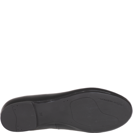 Balerinki Syrena SWB 020 czarne, skóra, płaski obcas