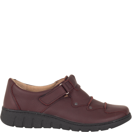 Półbuty Syrena SH 780-2S c.wiśnia - wygodne buty na rzepy