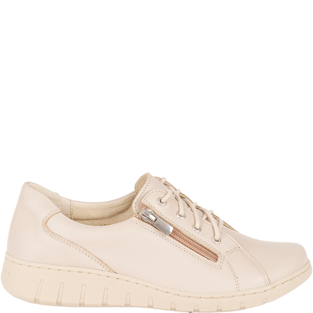 Półbuty damskie marki Syrena SH 429 ecru - Skóra naturalna