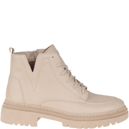 Botki damskie skórzane marki Syrena SR 1246 beżowe