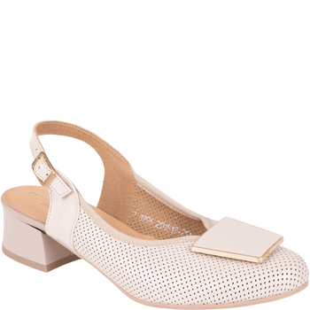 Beżowe sandały marki Syrena SGO 1996 - skóra naturalna