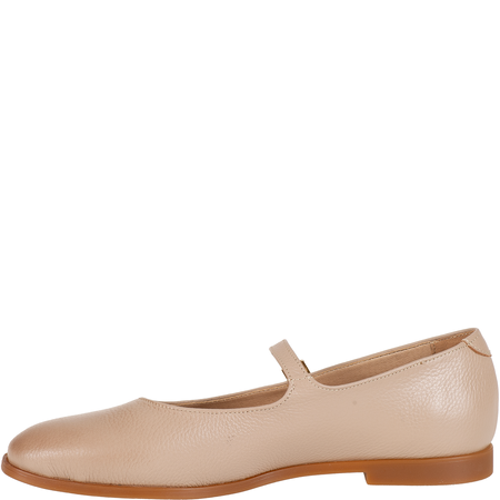 Baleriny Syrena SE P-297 cappuccino, skóra naturalna, pasek