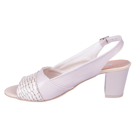 Sandały damskie na obcasie SYRENA SE 7754 beżowe