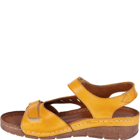 Sandały damskie skórzane marki Syrena SST 907 żółte
