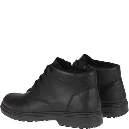 Wygodne skórzane trzewiki męskie Syrena SH 810 czarne