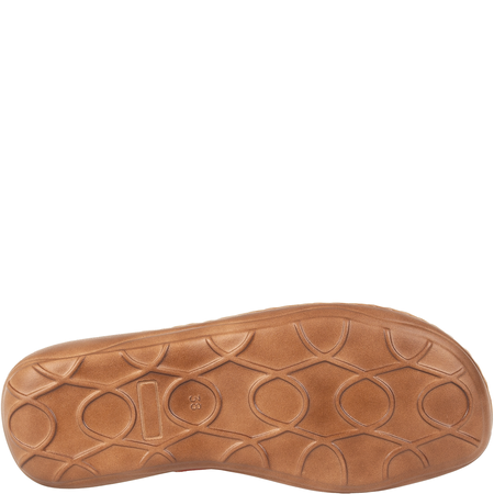 Skórzane klapki damskie marki Syrena SST 663 czerwone