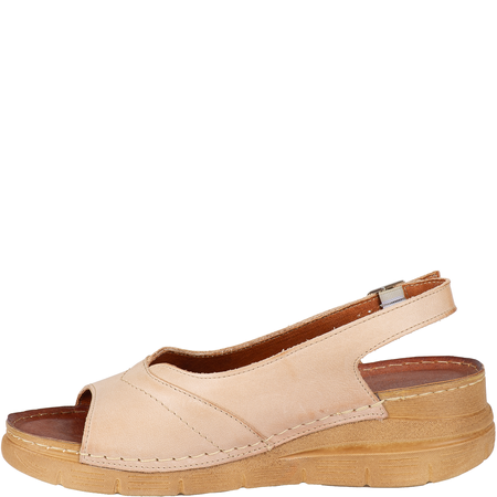 Sandały skórzane damskie marki Syrena SST 983 beżowe