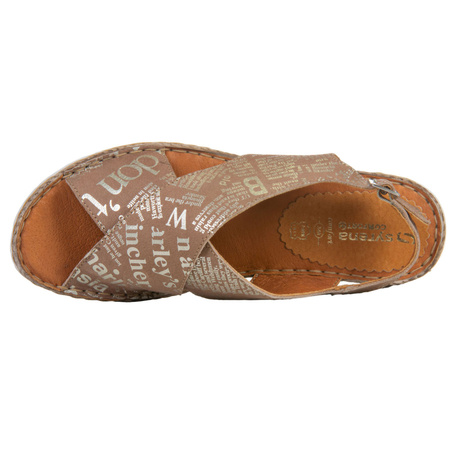 Sandały skórzane SST 950/G cappuccino marki Syrena