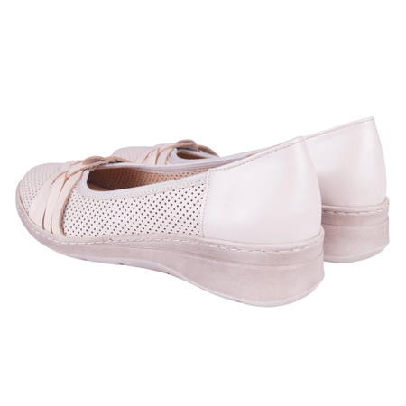 Komfortowe półbuty damskie Syrena SE 22P-35/3 beżowe