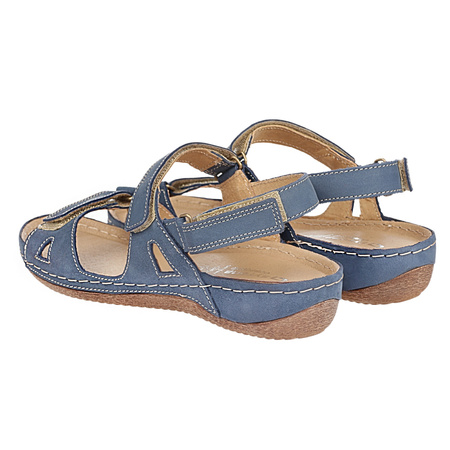 Sandały damskie skórzane granatowe Syrena Comfort SH 205