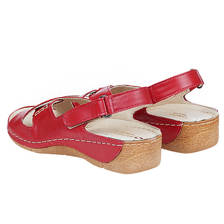 Sandały damskie skórzane Syrena Comfort SWB 531 malina